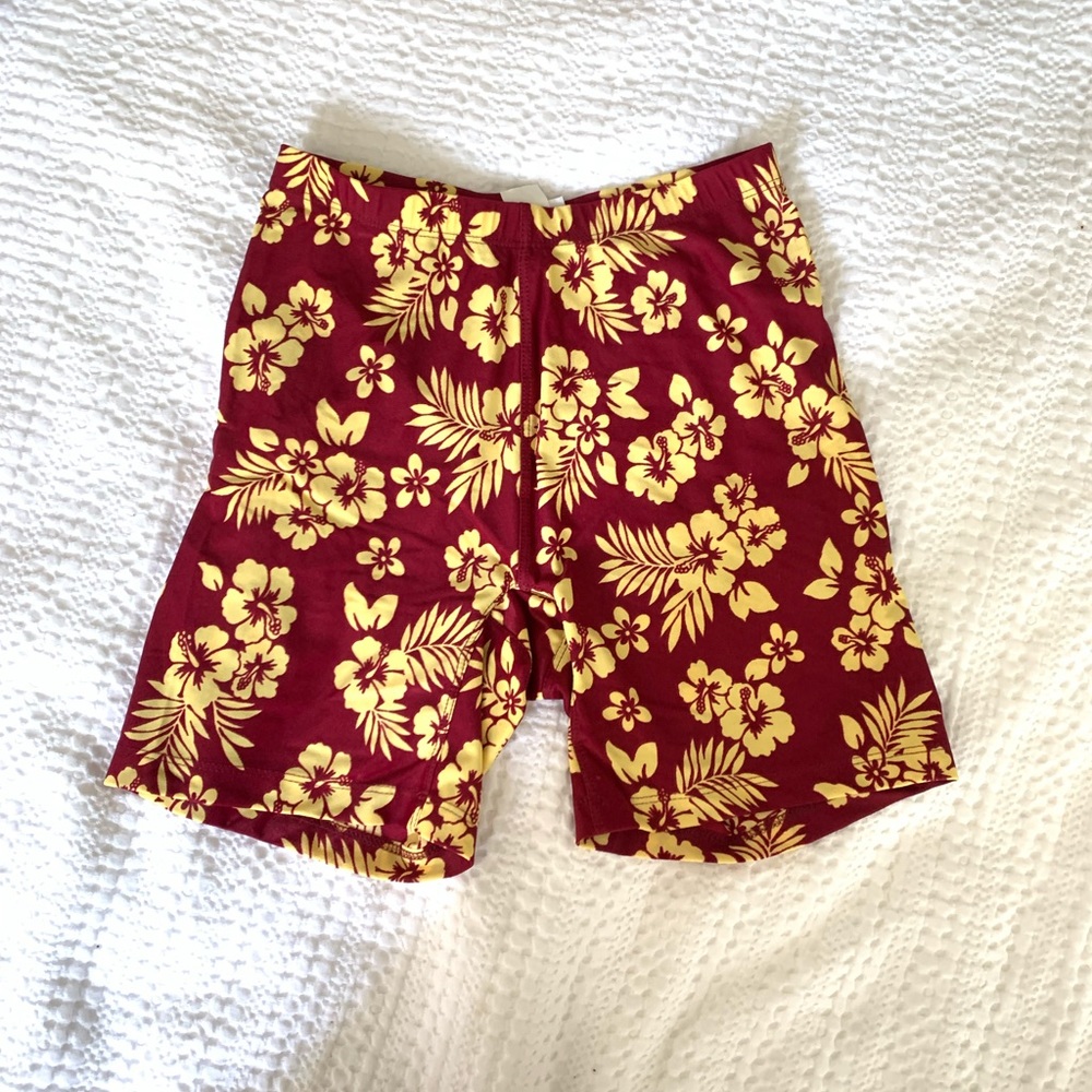 90’s Style Bike Hawaiian Flower Shorts